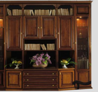 现代简欧书柜SU模型下载_sketchup草图大师SKP模型