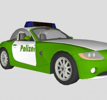 宝马Z4德国警车SU模型下载_sketchup草图大师SKP模型