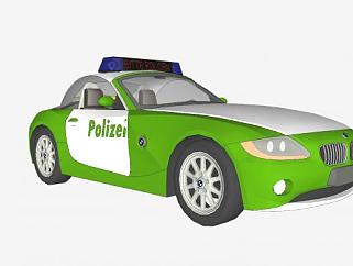 宝马Z4德国警车SU模型下载_sketchup草图大师SKP模型