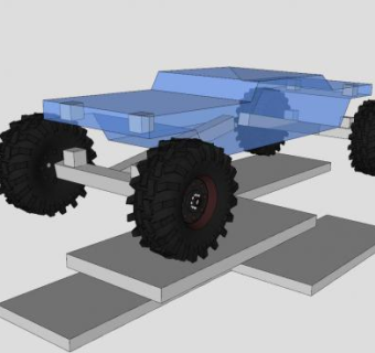 简版全地形车SU模型下载_sketchup草图大师SKP模型