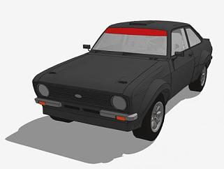 黑色1976福特RS汽车SU模型下载_sketchup草图大师SKP模型