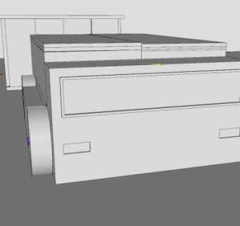 简易车辆集装箱SU模型下载_sketchup草图大师SKP模型