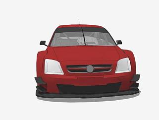 红色欧宝威达GTS赛车SU模型下载_sketchup草图大师SKP模型