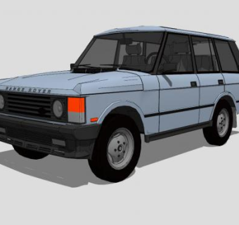 路虎揽胜经典款汽车SU模型下载_sketchup草图大师SKP模型