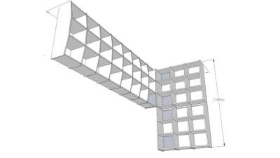 嵌入式白色转角书柜SU模型下载_sketchup草图大师SKP模型