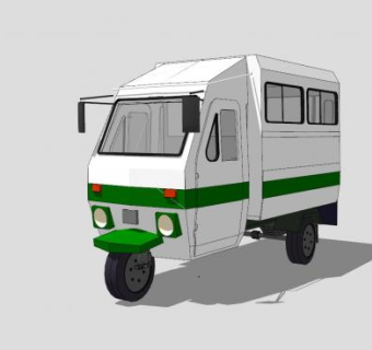 加德满都山谷三轮电动车SU模型下载_sketchup草图大师SKP模型