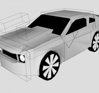 简易2005福特野马GT汽车SU模型下载_sketchup草图大师SKP模型