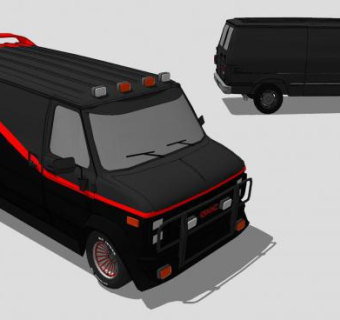 黑色雪佛兰G20汽车SU模型下载_sketchup草图大师SKP模型