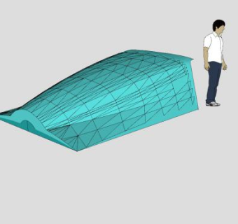 低空气阻力帽中型皮卡SU模型下载_sketchup草图大师SKP模型