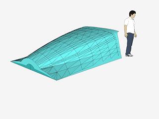 低空气阻力帽中型皮卡SU模型下载_sketchup草图大师SKP模型