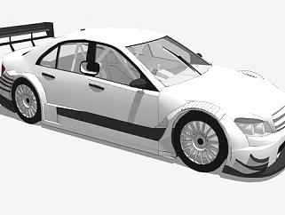 奔驰C级W204赛车SU模型下载_sketchup草图大师SKP模型