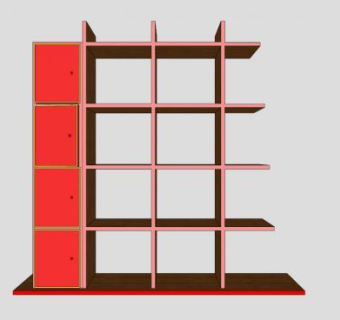 现代的书柜SU模型下载_sketchup草图大师SKP模型