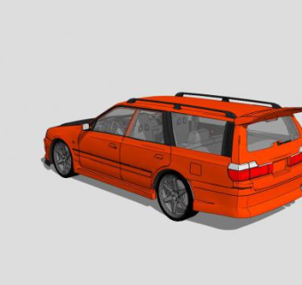 尼桑R34越野车SU模型下载_sketchup草图大师SKP模型