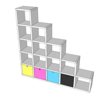现代卡特尔书柜SU模型下载_sketchup草图大师SKP模型