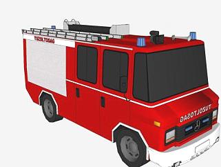 匈牙利奔驰消防<em>车SU模型</em>下载_sketchup草图大师SKP模型