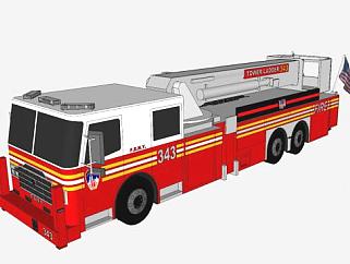 <em>纽约</em>消防局消防车SU模型下载_sketchup草图大师SKP模型