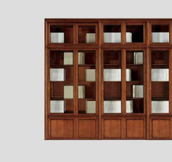 现代独立式板式家具书架SU模型下载_sketchup草图大师SKP模型
