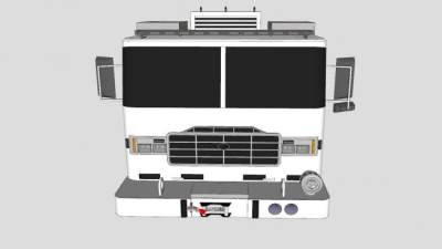 卡车车头驾驶室SU模型下载_sketchup草图大师SKP模型