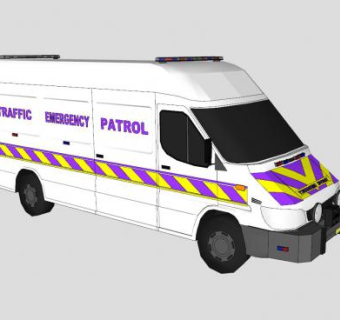 交通应急巡逻车SU模型下载_sketchup草图大师SKP模型