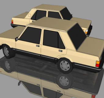 1982款菲亚特汽车SU模型下载_sketchup草图大师SKP模型