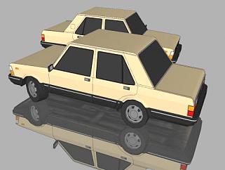 1982款菲亚特汽车SU模型下载_sketchup草图大师SKP模型