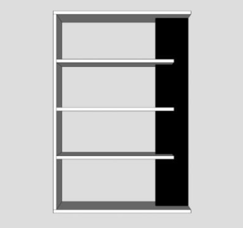 高光泽书柜SU模型下载_sketchup草图大师SKP模型