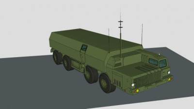 俄罗斯54K6E2指挥车辆SU模型下载_sketchup草图大师SKP模型