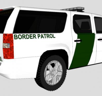 美国边境雪佛兰巡逻车SU模型下载_sketchup草图大师SKP模型