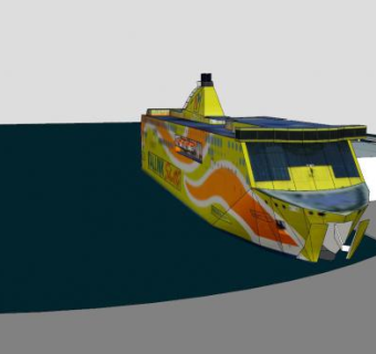 卡纳维拉尔港邮轮SU模型下载_sketchup草图大师SKP模型