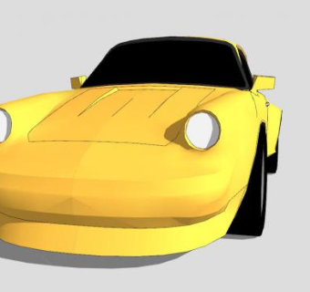 保时捷911赛车SU模型下载_sketchup草图大师SKP模型