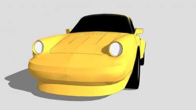 保时捷911赛车SU模型下载_sketchup草图大师SKP模型