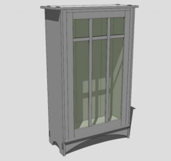 斯蒂克利700号书柜SU模型下载_sketchup草图大师SKP模型