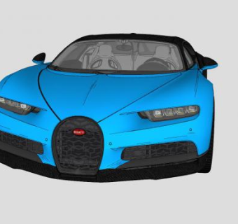布加迪凯龙SU模型下载_sketchup草图大师SKP模型
