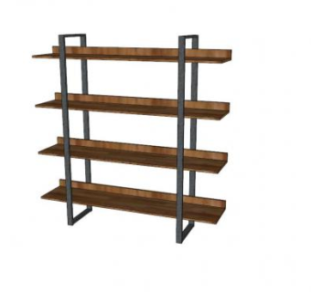 艾尔顿书柜书架SU模型下载_sketchup草图大师SKP模型