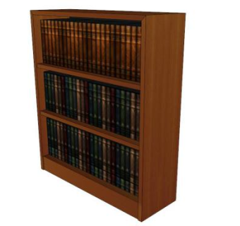 现代独立式书柜SU模型下载_sketchup草图大师SKP模型