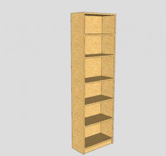 宜家比利书柜SU模型下载_sketchup草图大师SKP模型