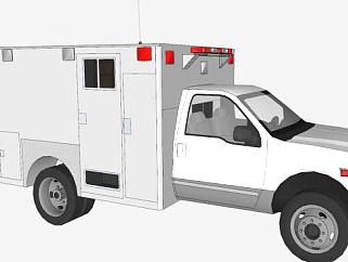 福特汽车救护车SU模型下载_sketchup草图大师SKP模型