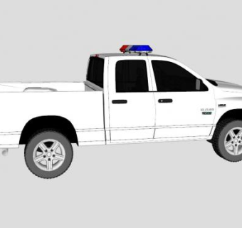 道奇公羊2011款警车SU模型下载_sketchup草图大师SKP模型
