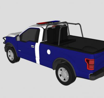 道奇公羊2010型警车SU模型下载_sketchup草图大师SKP模型