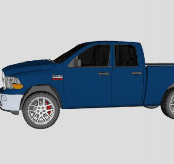 道奇公羊2009款汽车SU模型下载_sketchup草图大师SKP模型