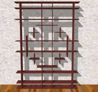 耶路撒冷十字书柜SU模型下载_sketchup草图大师SKP模型