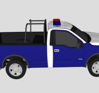 2016款福特f150警车SU模型下载_sketchup草图大师SKP模型