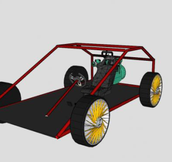 沙丘车SU模型下载_sketchup草图大师SKP模型