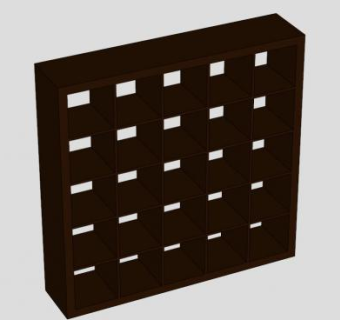 宜家大书柜SU模型下载_sketchup草图大师SKP模型