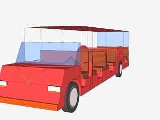 旅游观光巴士SU模型下载_sketchup草图大师SKP模型