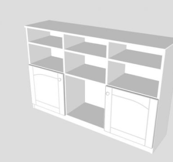 低比安科费奥里书柜SU模型下载_sketchup草图大师SKP模型