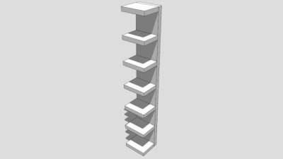 宜家白色壁柜SU模型下载_sketchup草图大师SKP模型