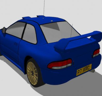 斯巴鲁翼豹赛车SU模型下载_sketchup草图大师SKP模型