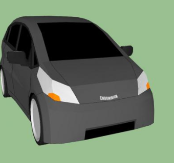 全电动灰色汽车SU模型下载_sketchup草图大师SKP模型