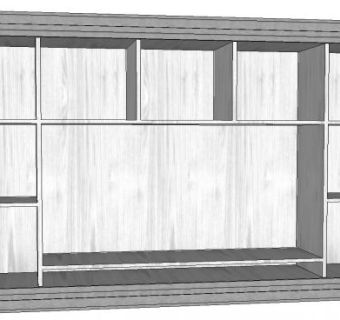 卡萨布兰卡书柜SU模型下载_sketchup草图大师SKP模型